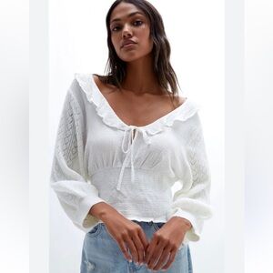 NWT FREE PEOPLE Forever Now Peasant Top Sz XL